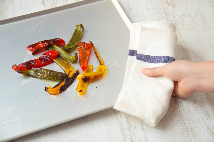 Roast the peppers