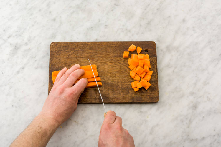Chop the carrots