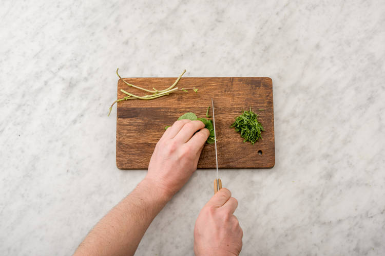 Chop the coriander