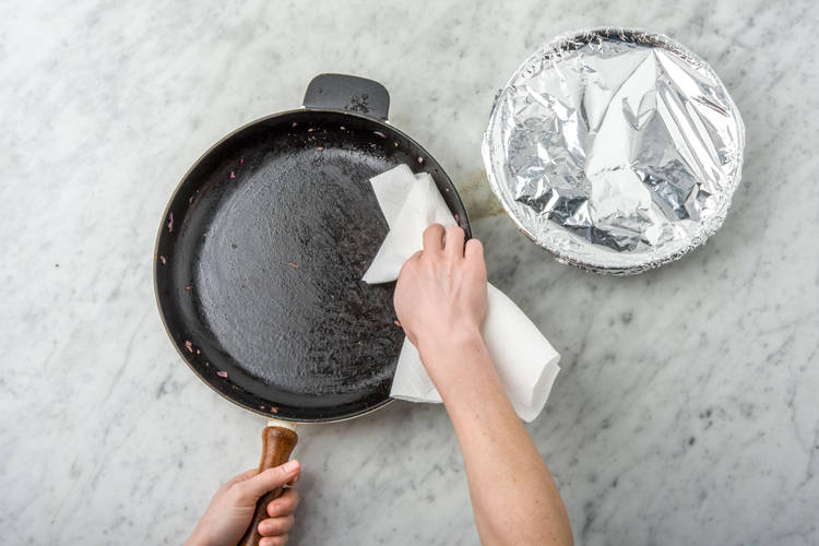 Wipe the pan clean