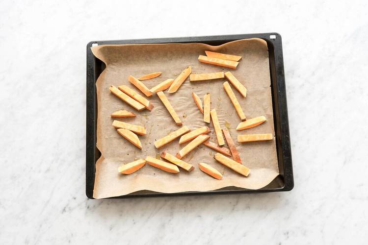 Roast the sweet potatoes