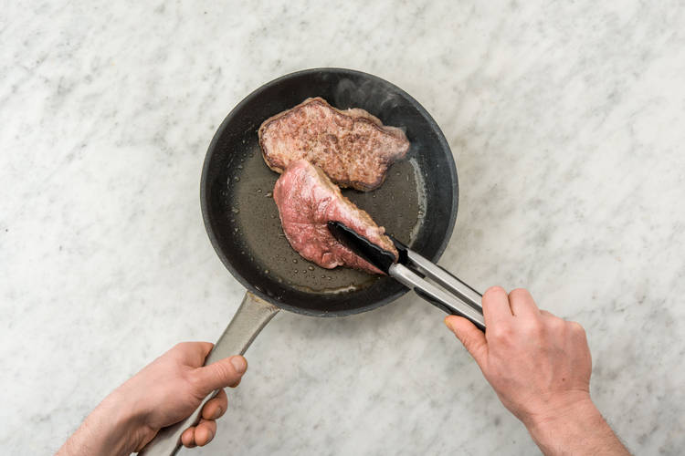 Fry the steak