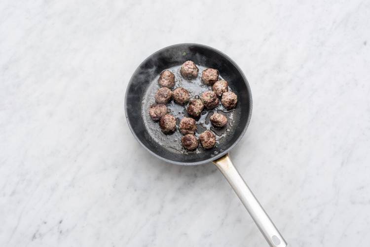 Cook the meatballs