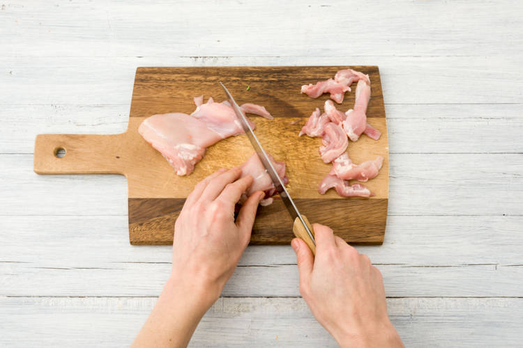 Chop the chicken