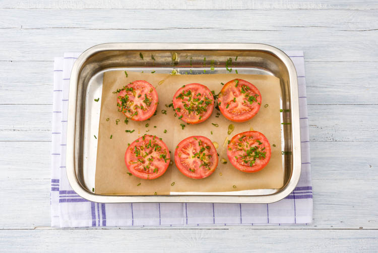 Bake the tomatoes