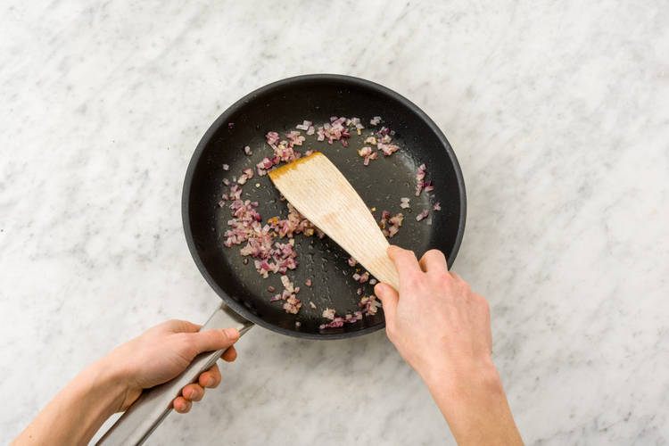 Cook the onion until soft