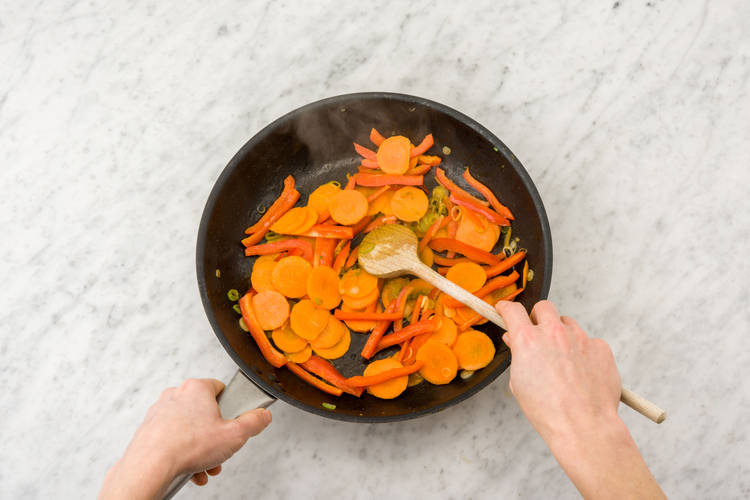Cook the veg until soft