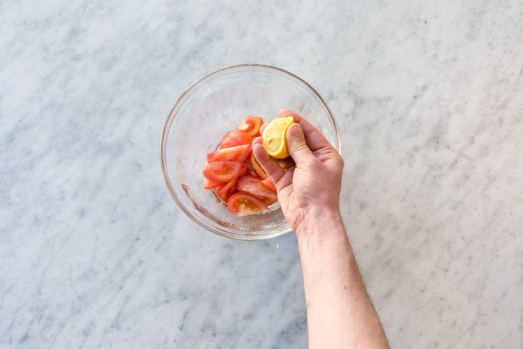 Squeeze over the lemon juice