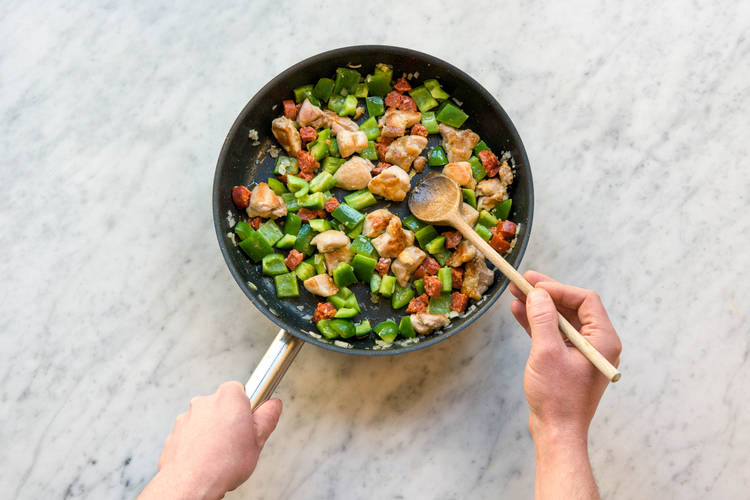 Add the green pepper