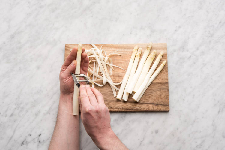 Schil de asperges.
