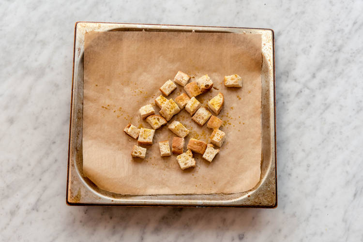 Bake the croutons