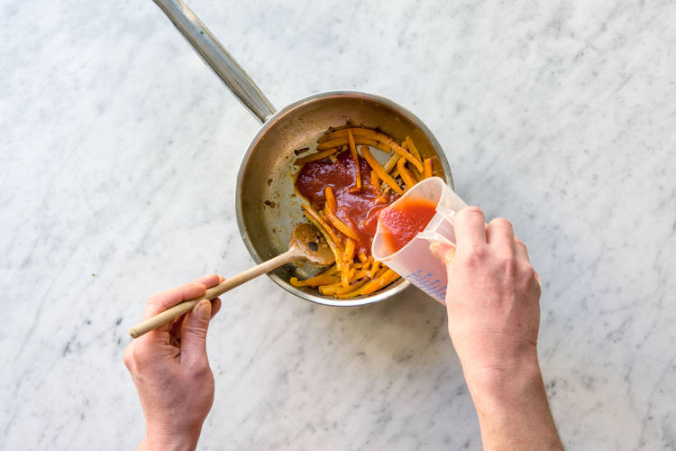 Add the tomato passata