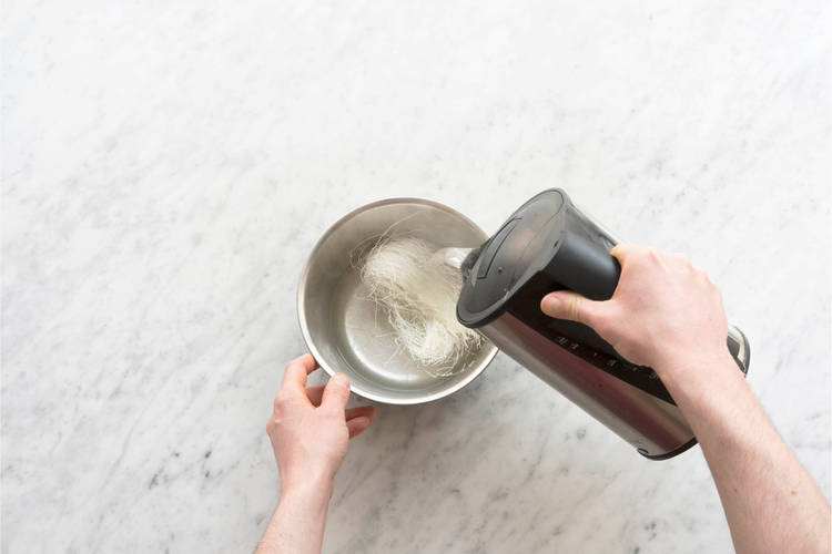 Submerge the noodles in water