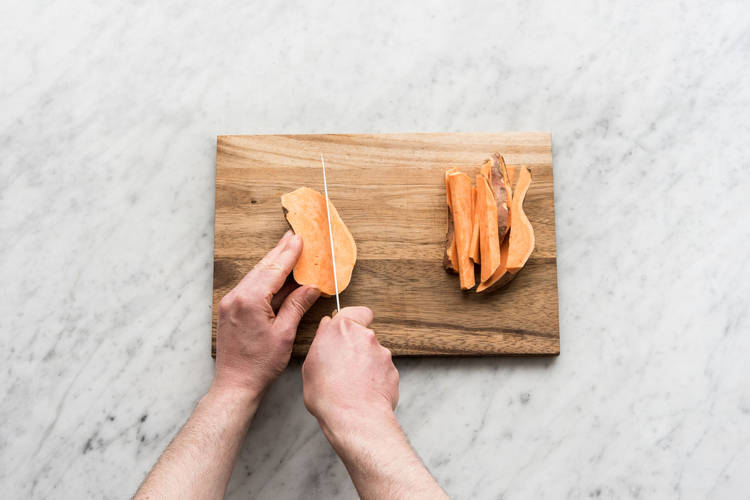 Prepare the sweet potato