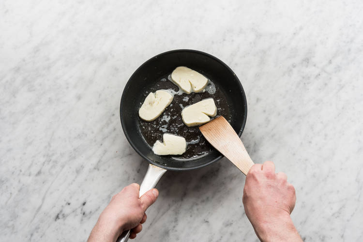 Cook the haloumi