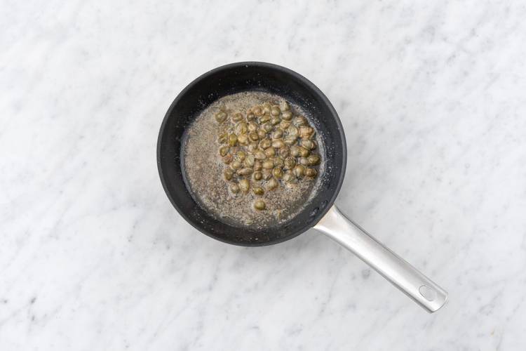 Make the brown butter-caper sauce