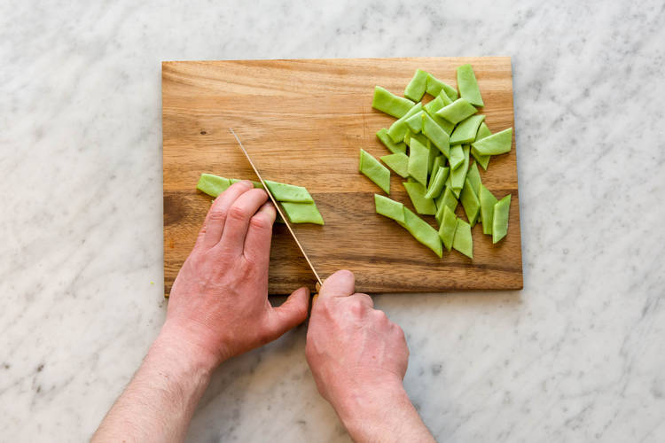 Chop the runner beans