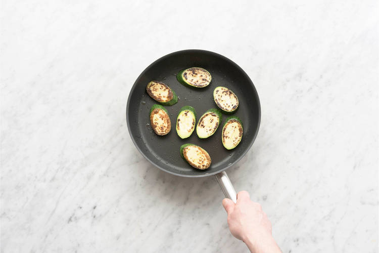 Fry the courgettes