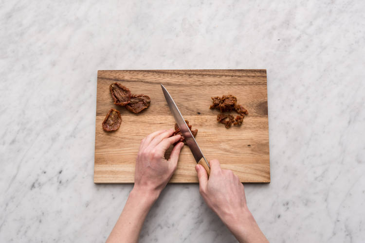 Prepare the sundried tomatoes