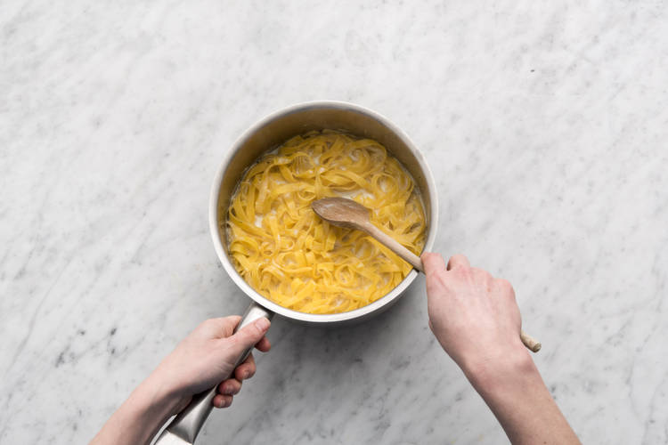 Simmer the pasta