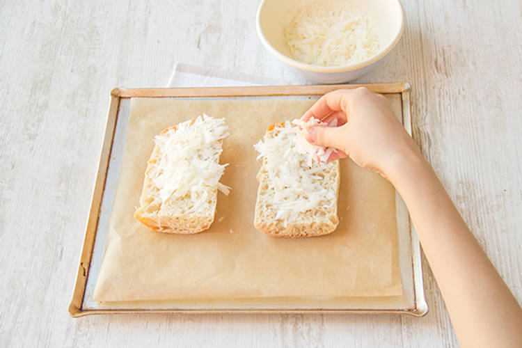 Prepare the ciabatta halves