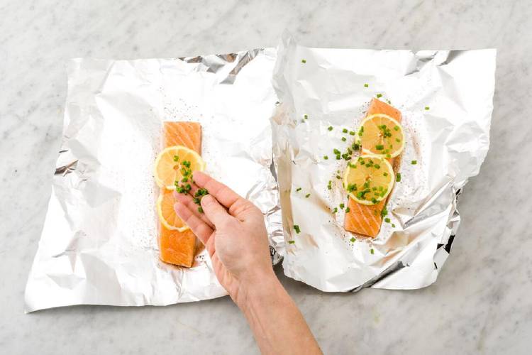 Prep the salmon