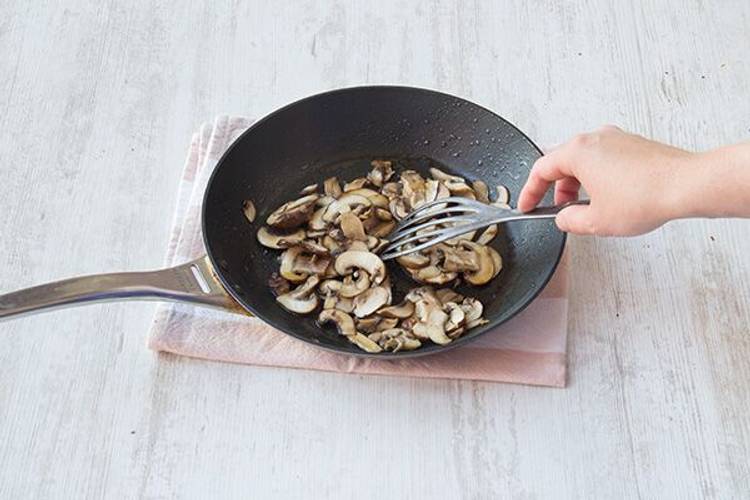 Cook the mushrooms
