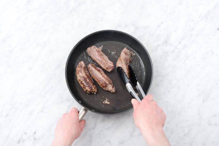 Cook the involtini
