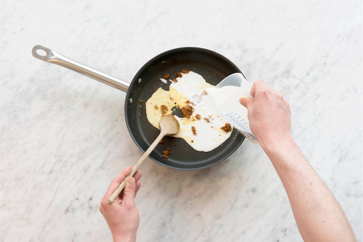 Add some of the coconut milk