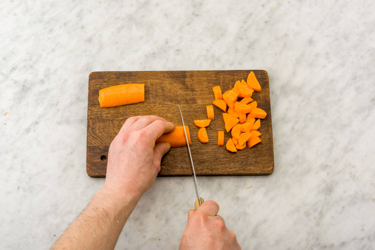 Chop the carrots