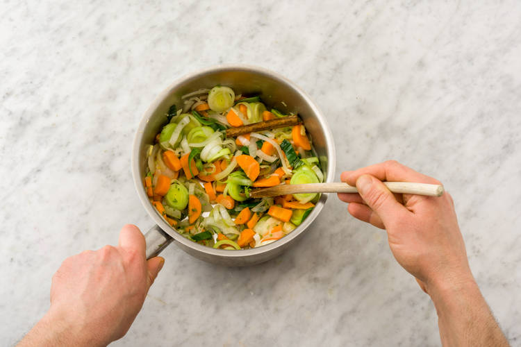 Soften the veg