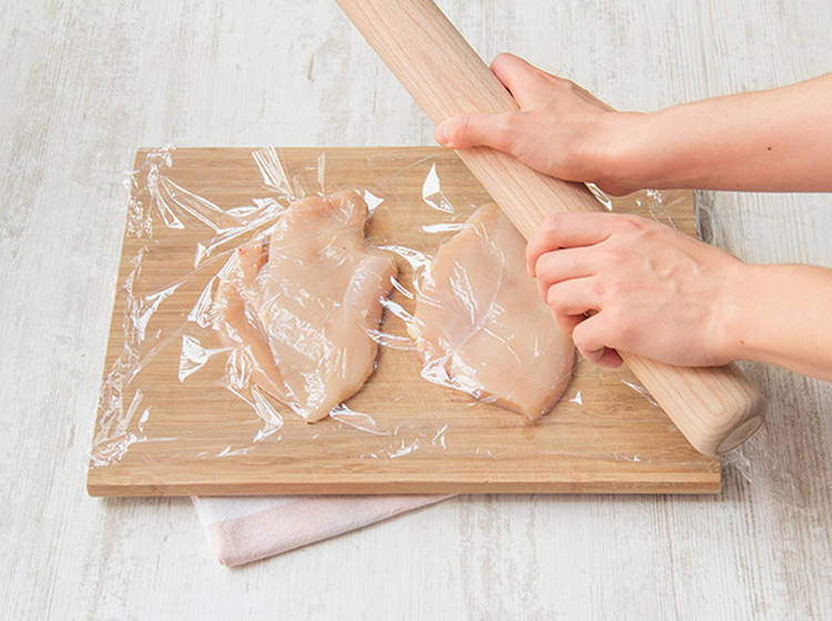 Flatten the chicken