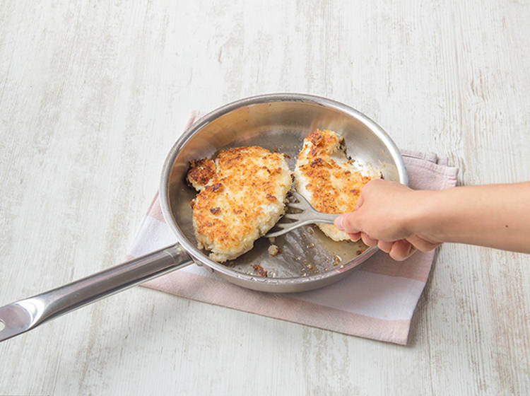 Cook until golden and cooked through