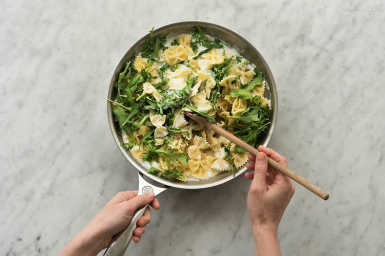 Farfalle unterheben