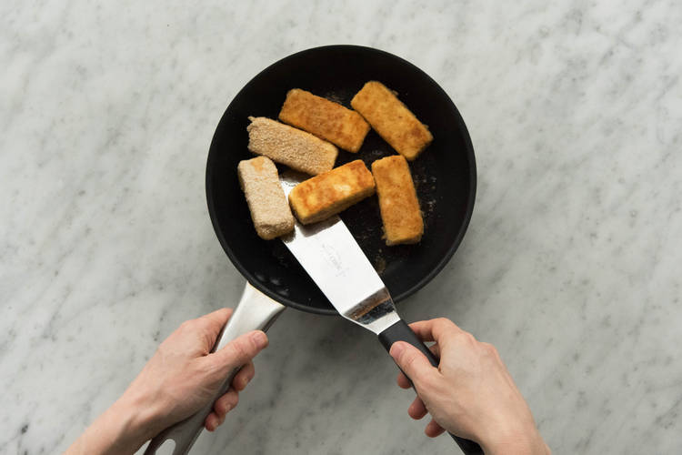 Feta-Sticks anbraten