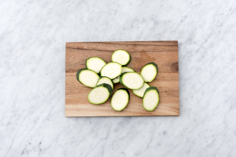 Slice the courgette