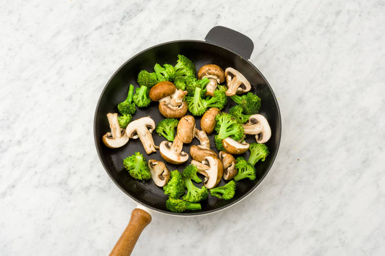 Stir fry the veg