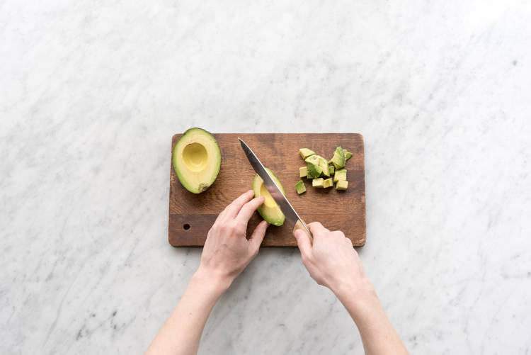 Chop up the avocado