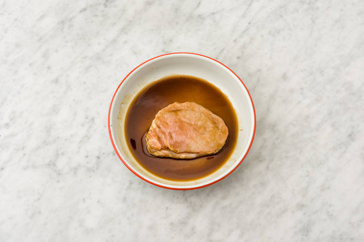 Marinate the pork