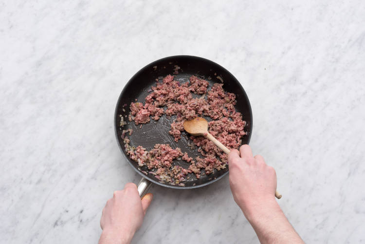 Fry the lamb mince