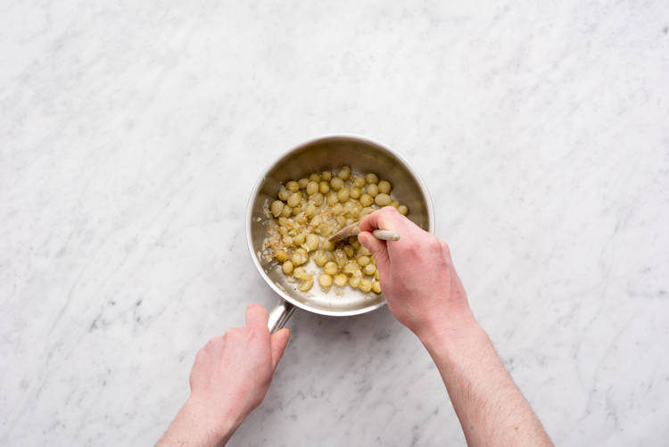 Soften the gooseberries