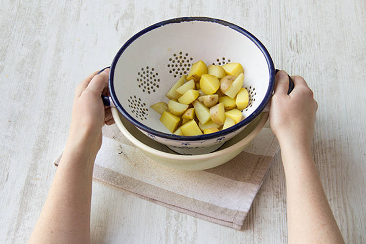 Drain the potatoes once cooked