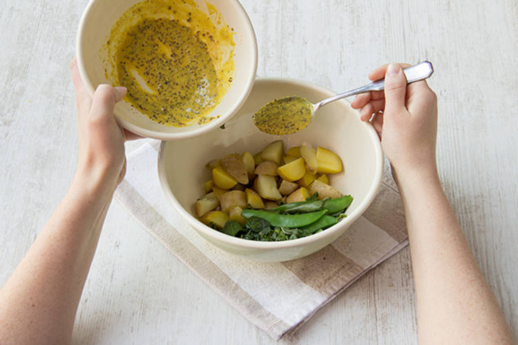 Pour over the vinaigrette