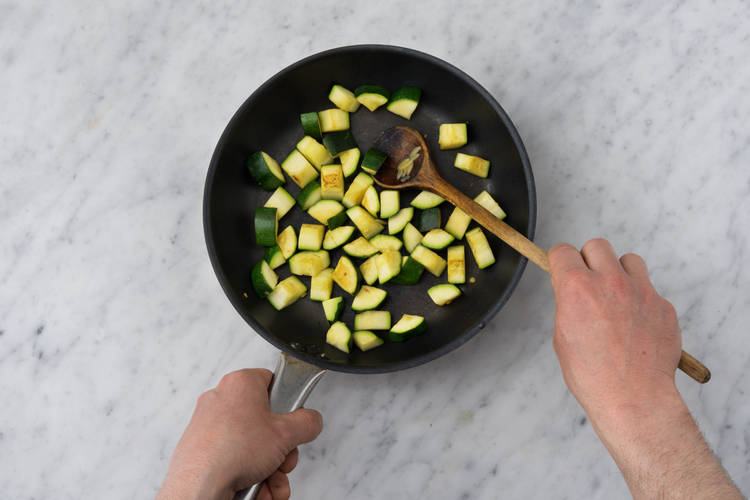 Char the courgettes