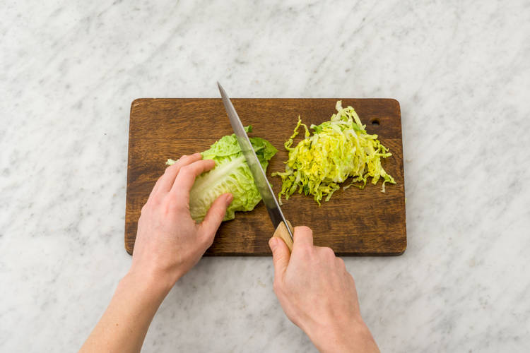 Shred the lettuce