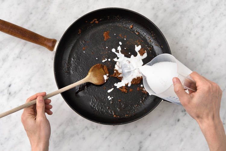 Add the coconut milk