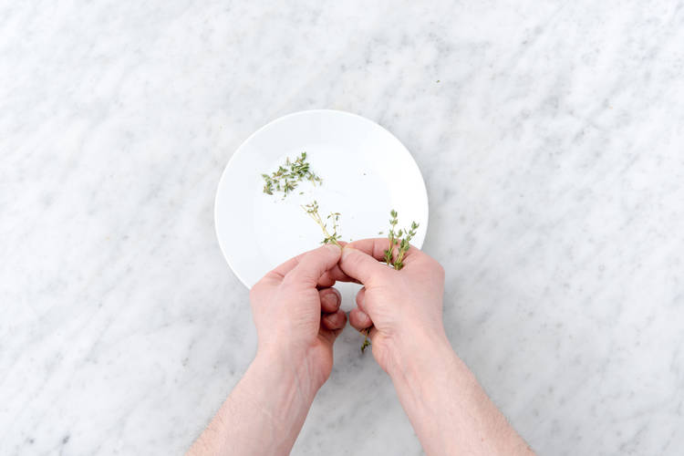 Remove the thyme leaves