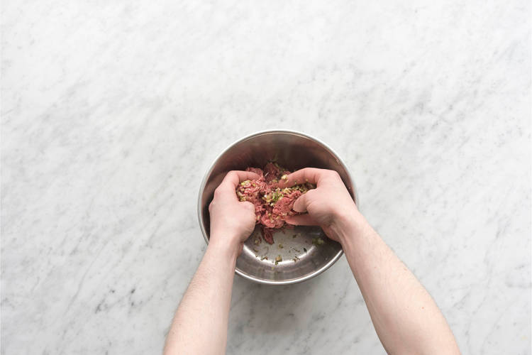 Mix the meatball mixture