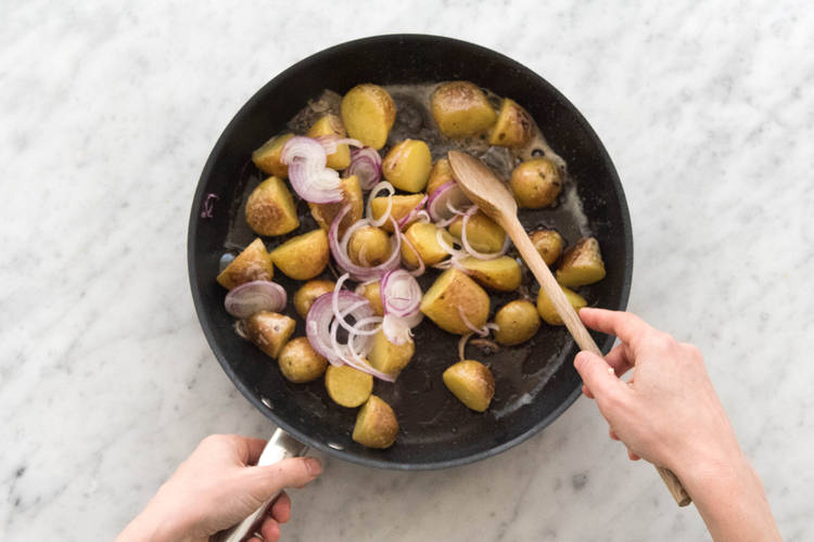 Kartoffelhälften anbraten