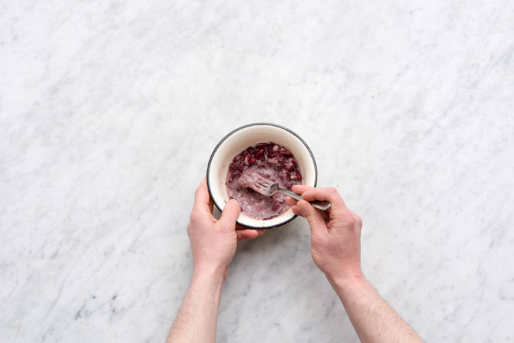Mash the kidney beans